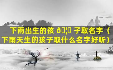 下雨出生的孩 🦄 子取名字（下雨天生的孩子取什么名字好听）